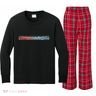 Binary Code Hidden Message Kids Long Sleeve Plaid Pajama Set