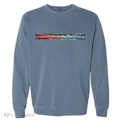 Binary Code Hidden Message Garment-Dyed Sweatshirt