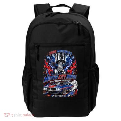 Blue Collar Horsepower M1 Car Cruise Motor City Drive Woodward Ave Backpack