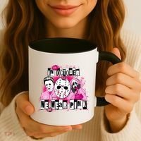Breast Cancer Horror Movie Characters Halloween Coffee Mug thumb 3