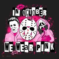Breast Cancer Horror Movie Characters Halloween Beanie thumb 2