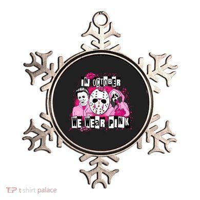 Breast Cancer Horror Movie Characters Halloween Ornament
