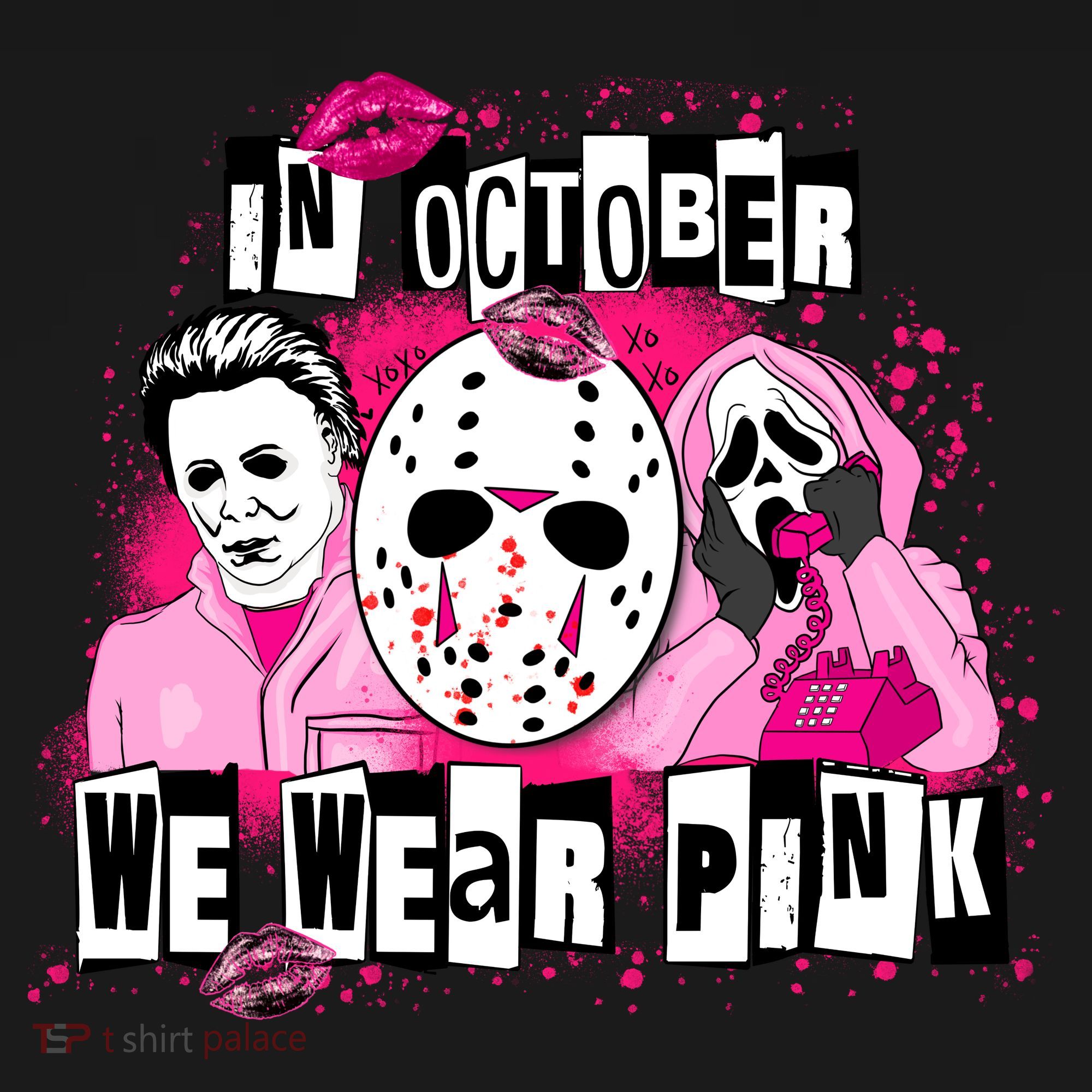 Breast Cancer Horror Movie Characters Halloween Women's Tank Top