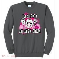 Breast Cancer Horror Movie Characters Halloween Sweatshirt thumb 0