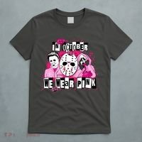 Breast Cancer Horror Movie Characters Halloween T-Shirt thumb 5