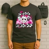 Breast Cancer Horror Movie Characters Halloween T-Shirt thumb 6