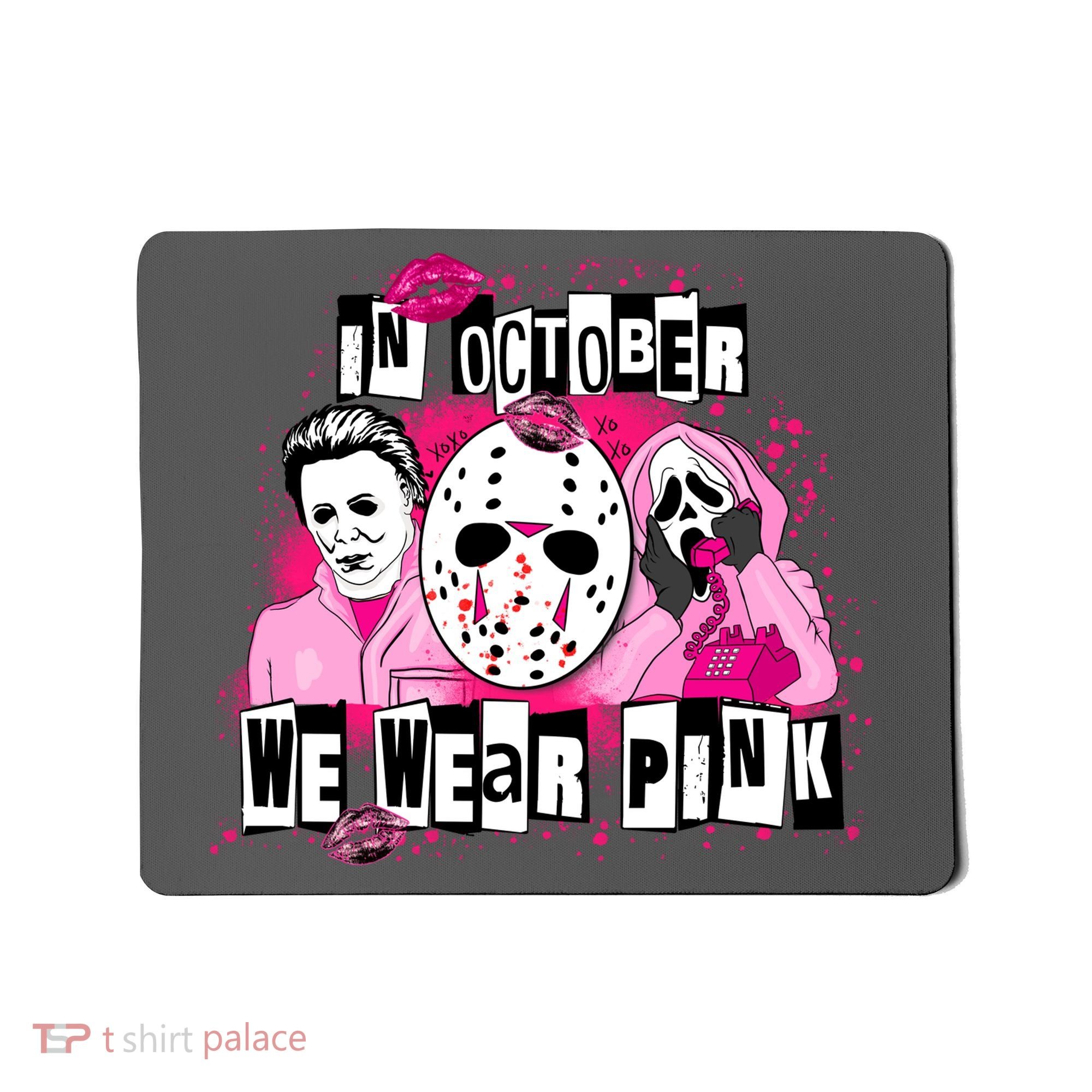 Breast Cancer Horror Movie Characters Halloween Mousepad