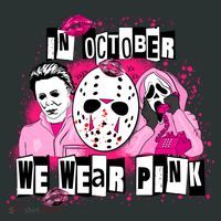 Breast Cancer Horror Movie Characters Halloween Mousepad thumb 1