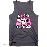 Breast Cancer Horror Movie Characters Halloween Tank Top thumb 0
