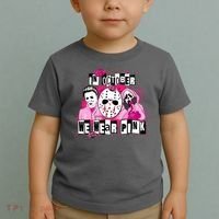 Breast Cancer Horror Movie Characters Halloween Toddler T-Shirt thumb 2
