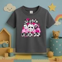 Breast Cancer Horror Movie Characters Halloween Toddler T-Shirt thumb 3