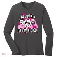 Breast Cancer Horror Movie Characters Halloween Women's Long Sleeve Shirt thumb 0