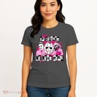 Breast Cancer Horror Movie Characters Halloween Women's T-Shirt thumb 4