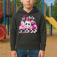 Breast Cancer Horror Movie Characters Halloween Kids Hoodie thumb 2