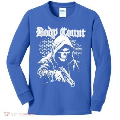 Body Count Hooded Skull Kids Long Sleeve Shirt