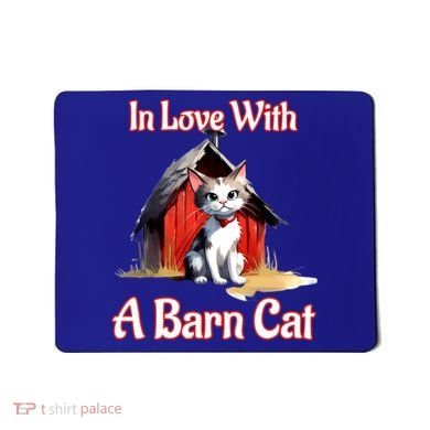 Barn Cat In Love With Barn Cat Funny Cat Lovers Design  Mousepad