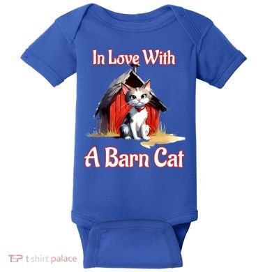 Barn Cat In Love With Barn Cat Funny Cat Lovers Design  Baby Bodysuit
