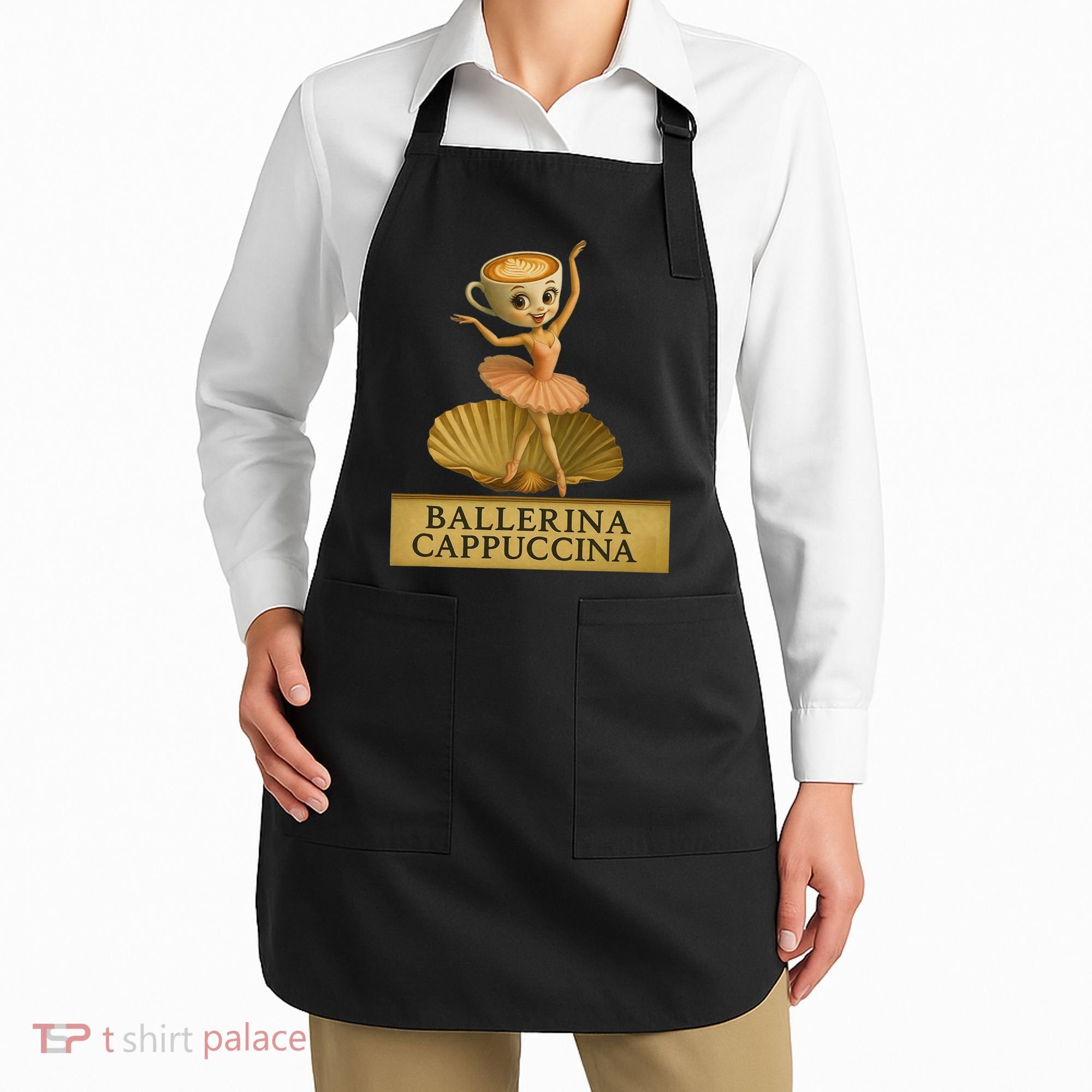Ballerina Cappuccina Italian Brainrot Meme Ballerina Apron