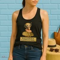 Ballerina Cappuccina Italian Brainrot Meme Ballerina Women's Tank Top thumb 2