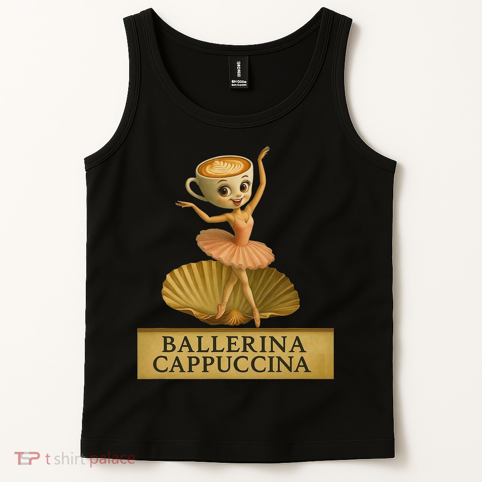 Ballerina Cappuccina Italian Brainrot Meme Ballerina Tank Top