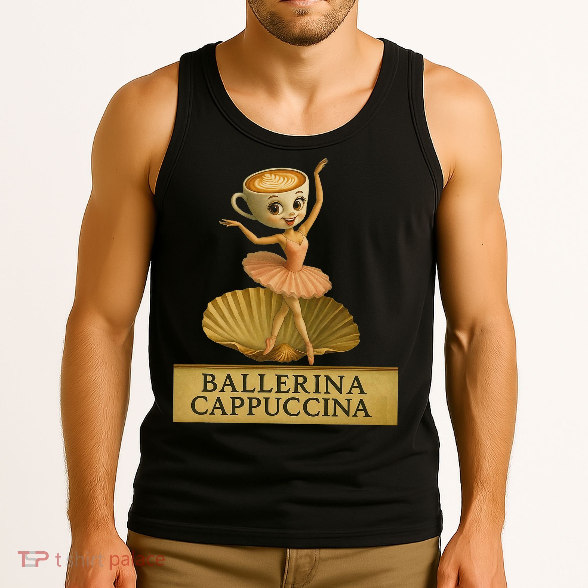 Ballerina Cappuccina Italian Brainrot Meme Ballerina Tank Top