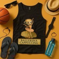Ballerina Cappuccina Italian Brainrot Meme Ballerina Tank Top thumb 4