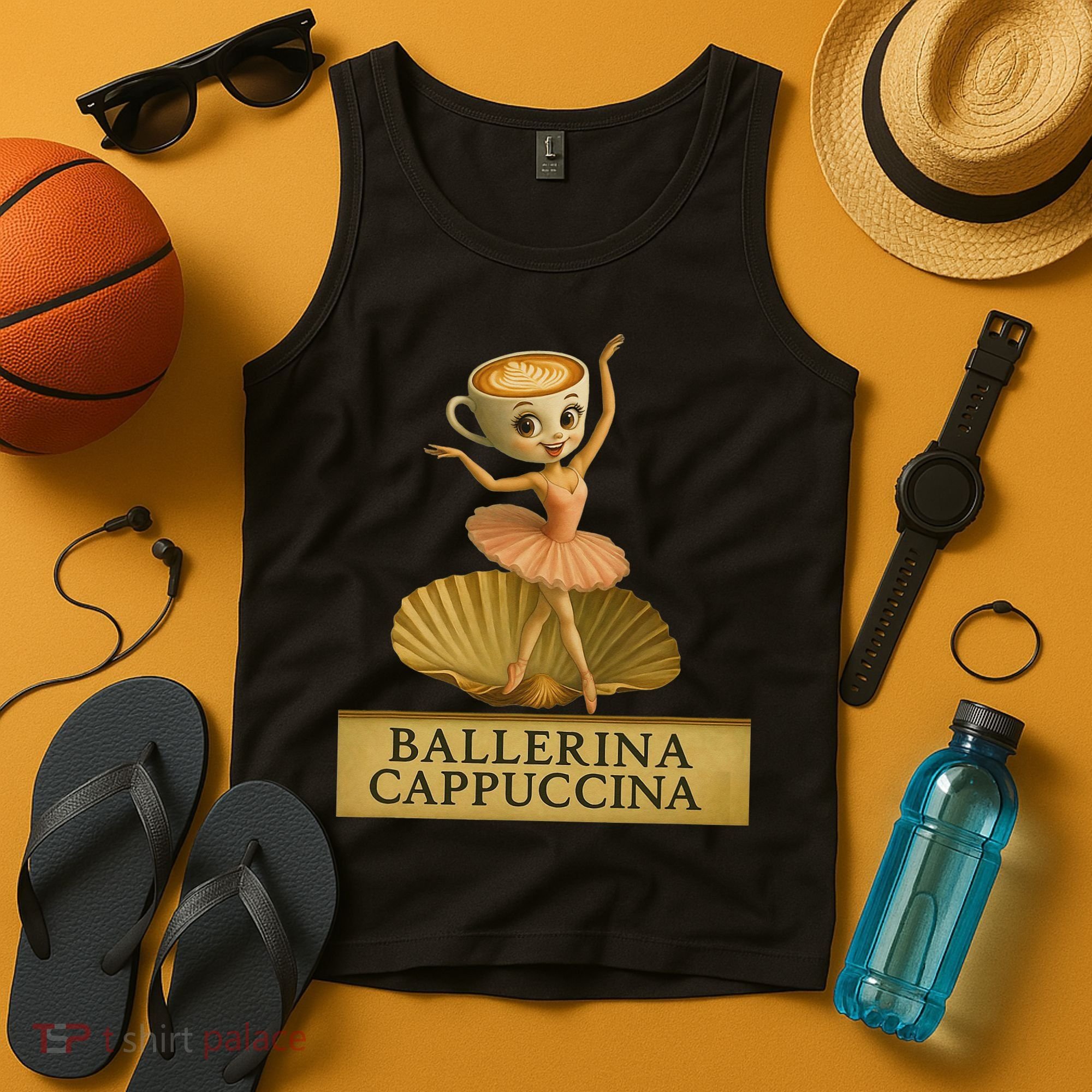 Ballerina Cappuccina Italian Brainrot Meme Ballerina Tank Top