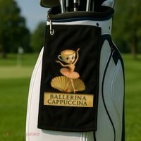 Ballerina Cappuccina Italian Brainrot Meme Ballerina Golf Towel thumb 2