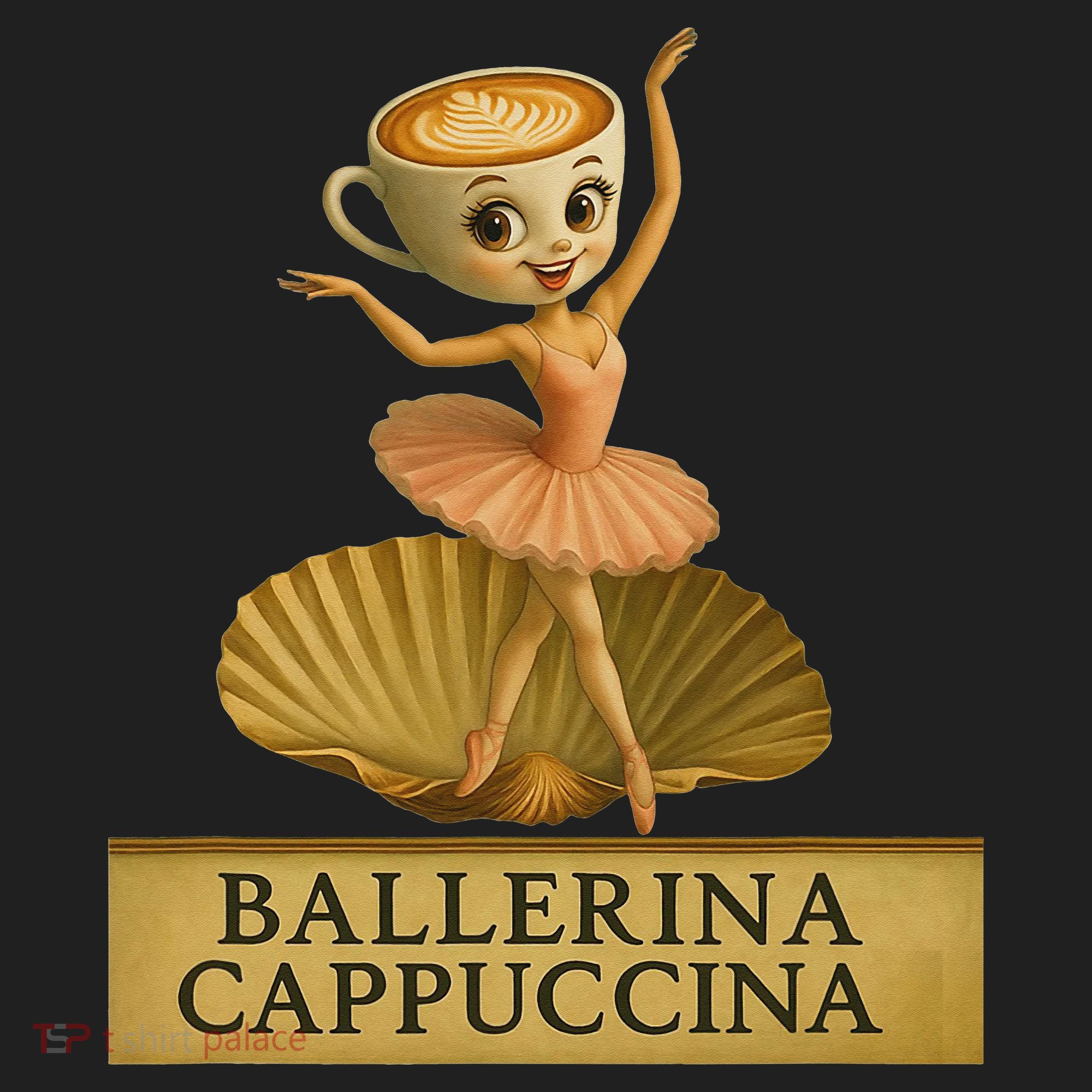 Ballerina Cappuccina Italian Brainrot Meme Ballerina Golf Towel