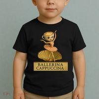 Ballerina Cappuccina Italian Brainrot Meme Ballerina Toddler T-Shirt thumb 2