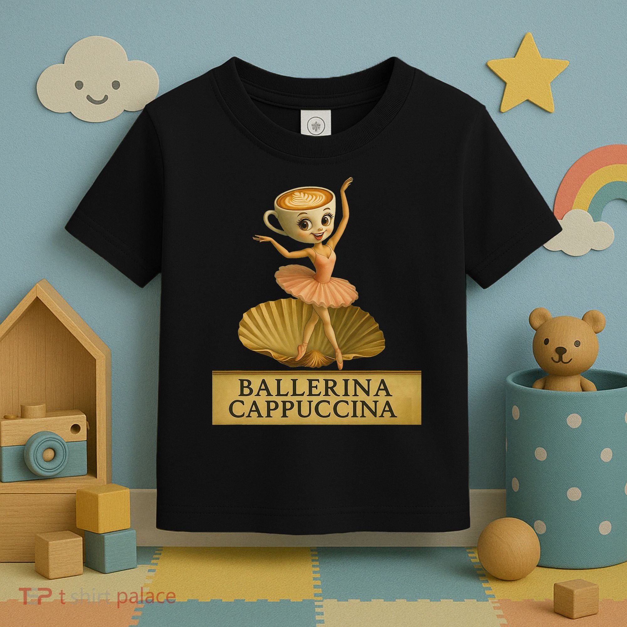 Ballerina Cappuccina Italian Brainrot Meme Ballerina Toddler T-Shirt