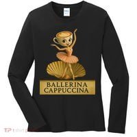 Ballerina Cappuccina Italian Brainrot Meme Ballerina Women's Long Sleeve Shirt thumb 0