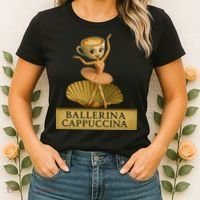 Ballerina Cappuccina Italian Brainrot Meme Ballerina Women's T-Shirt thumb 2