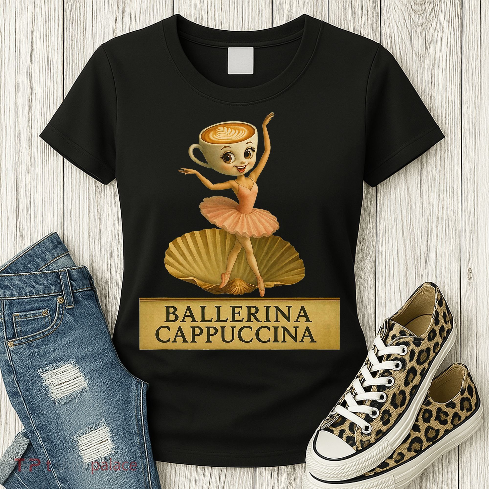 Ballerina Cappuccina Italian Brainrot Meme Ballerina Women's T-Shirt