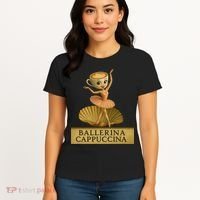 Ballerina Cappuccina Italian Brainrot Meme Ballerina Women's T-Shirt thumb 4