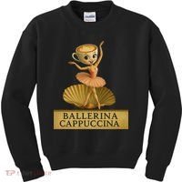 Ballerina Cappuccina Italian Brainrot Meme Ballerina Kids Sweatshirt thumb 0