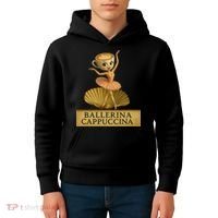 Ballerina Cappuccina Italian Brainrot Meme Ballerina Kids Hoodie thumb 4