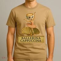 Ballerina Cappuccina Italian Brainrot Meme Ballerina T-Shirt thumb 3