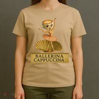 Ballerina Cappuccina Italian Brainrot Meme Ballerina T-Shirt thumb 4