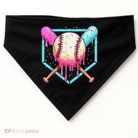 Baseball Cuteping Ice Cream Cute Baseball Season Gift USA-Made Doggie Bandana thumb 0
