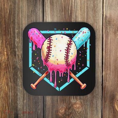 Baseball Cuteping Ice Cream Cute Baseball Season Gift Coaster