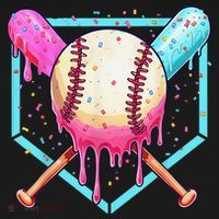 Baseball Cuteping Ice Cream Cute Baseball Season Gift Women's Hoodie thumb 2
