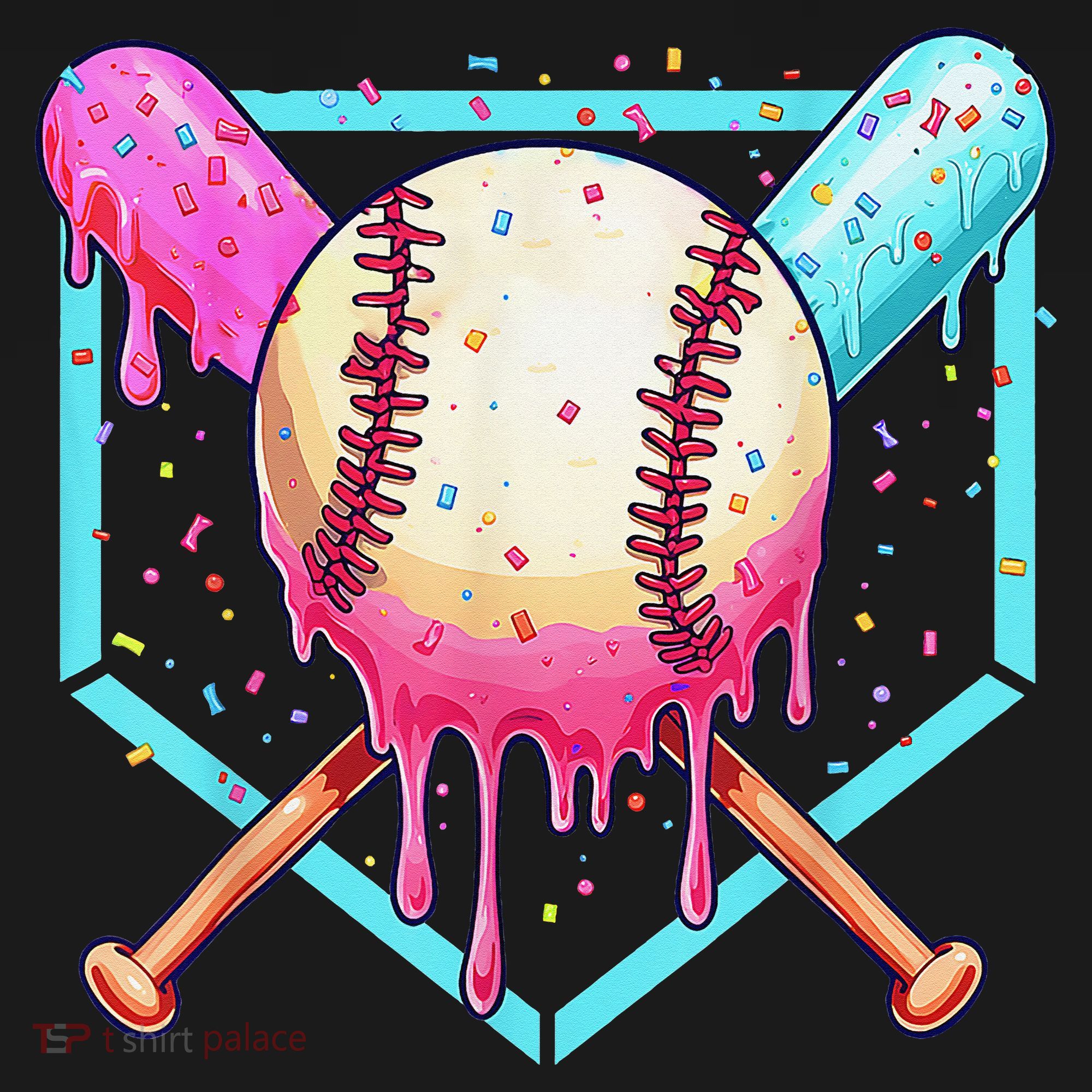 Baseball Cuteping Ice Cream Cute Baseball Season Gift Women's Tank Top