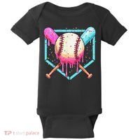 Baseball Cuteping Ice Cream Cute Baseball Season Gift Baby Bodysuit thumb 0