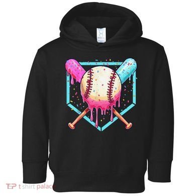 Baseball Cuteping Ice Cream Cute Baseball Season Gift Toddler Hoodie