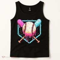 Baseball Cuteping Ice Cream Cute Baseball Season Gift Tank Top thumb 2