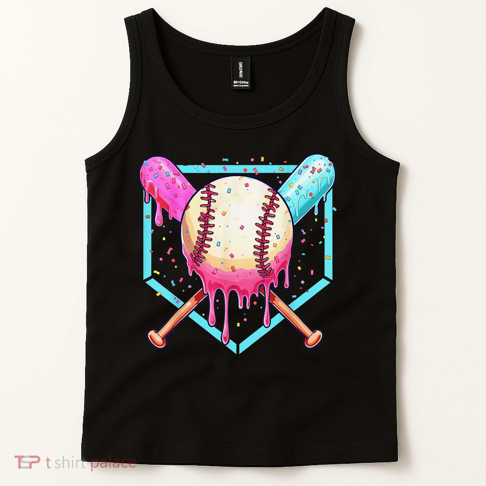 Baseball Cuteping Ice Cream Cute Baseball Season Gift Tank Top