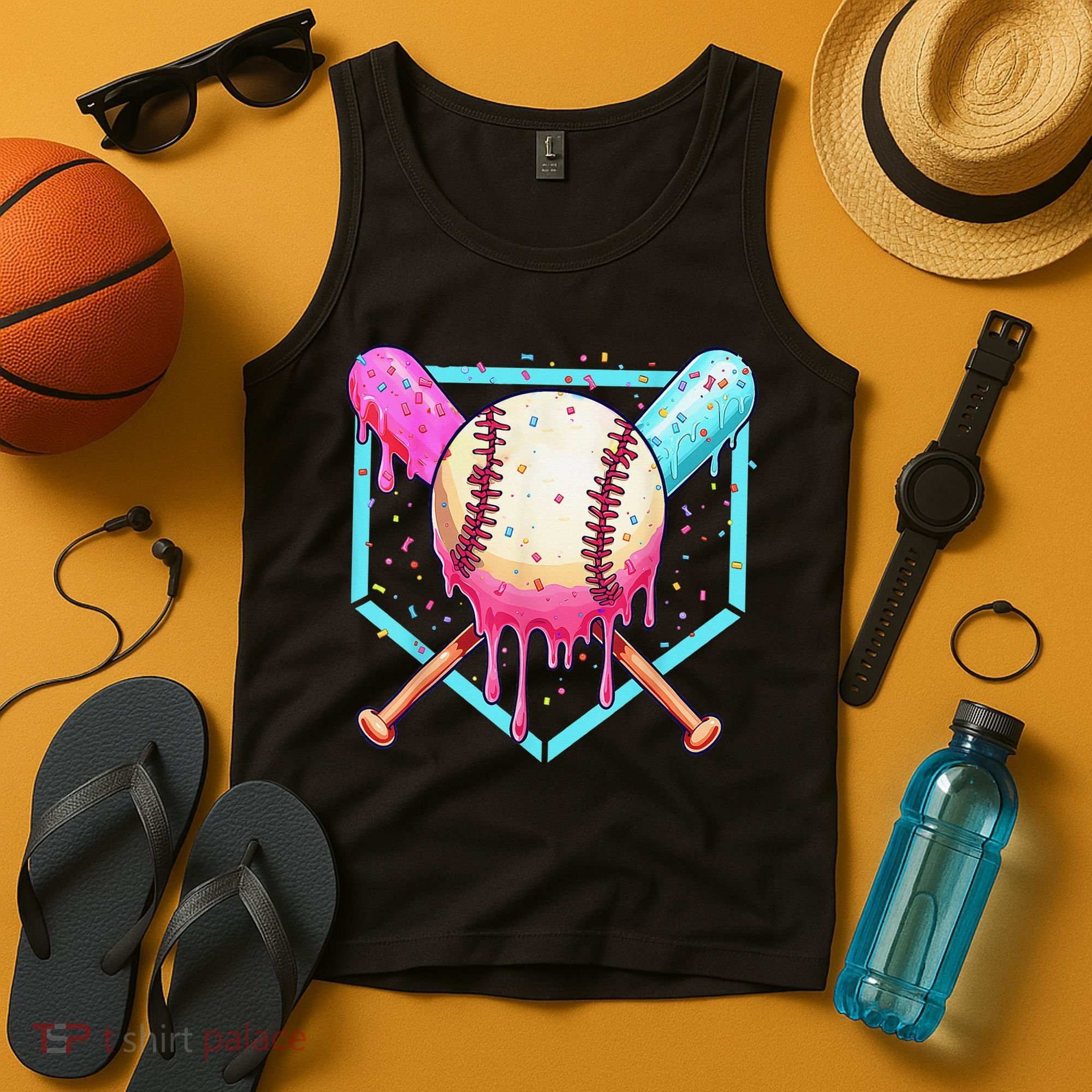 Baseball Cuteping Ice Cream Cute Baseball Season Gift Tank Top