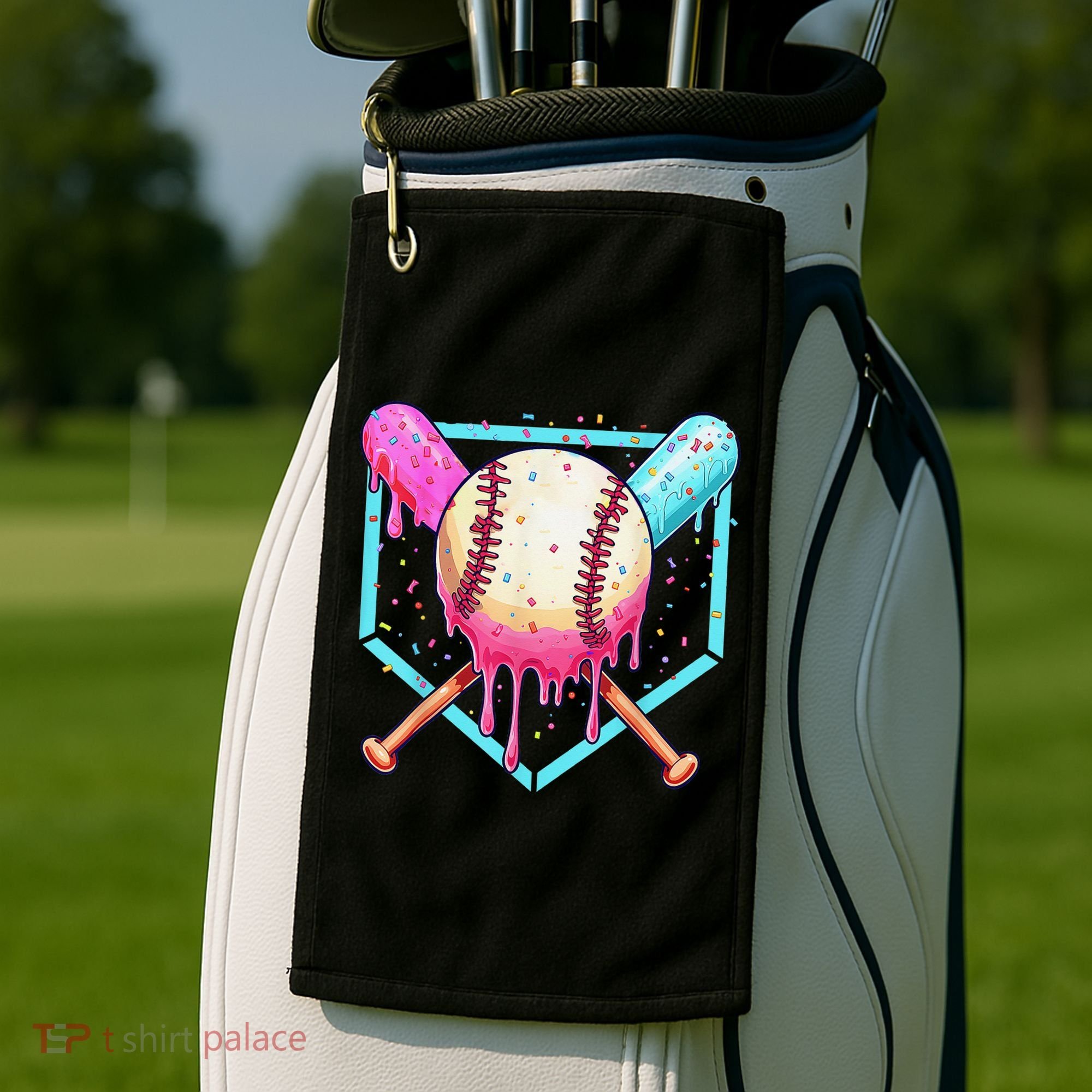 Baseball Cuteping Ice Cream Cute Baseball Season Gift Golf Towel