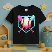 Baseball Cuteping Ice Cream Cute Baseball Season Gift Toddler T-Shirt thumb 3